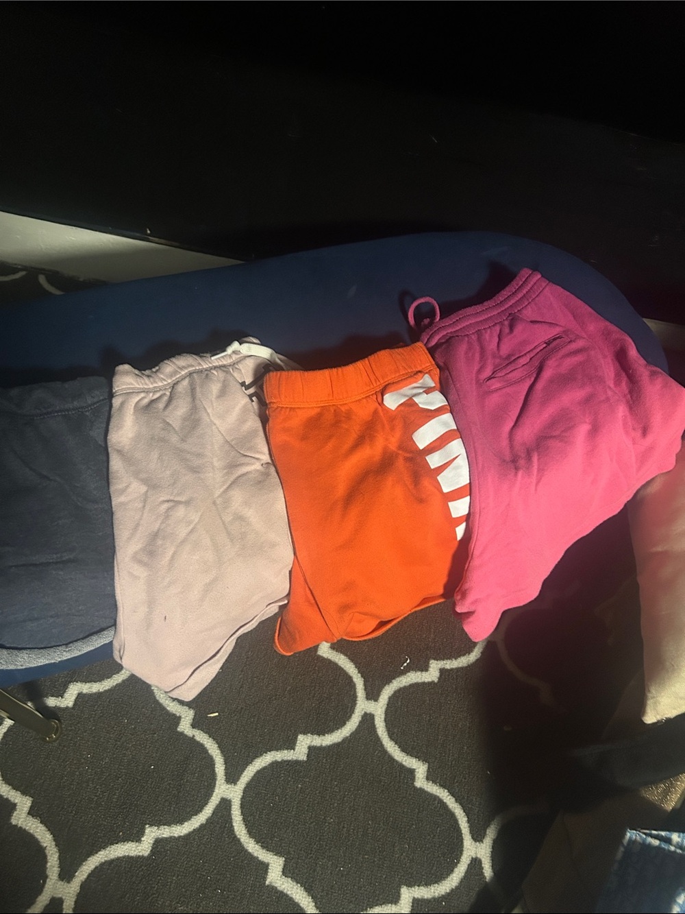 Bundle of 6 Women’s Athletic Shorts - Pink, Orange, Light Pink, Navy, Gray - Picture 3 of 3